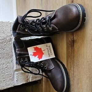 Canadian Made Brown Leather Booties